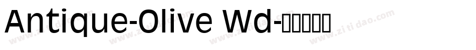 Antique-Olive Wd字体转换